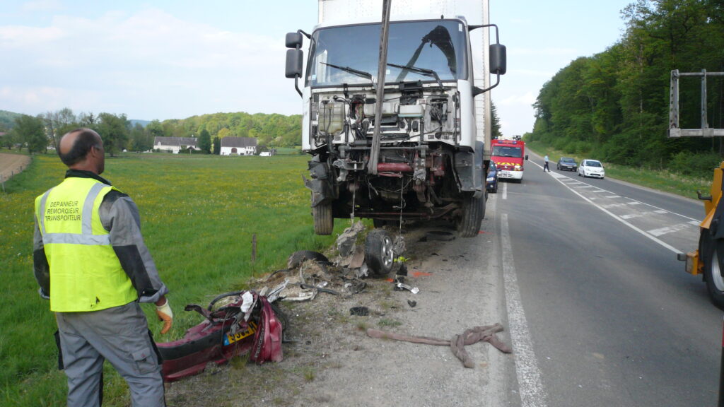 Intervention sur poids lourd accidenté