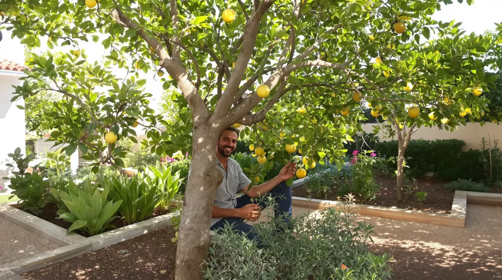 Je suis ravi d'avoir un jardin, surtout pour mes arbres fruitiers qui étaient sur mon balcon